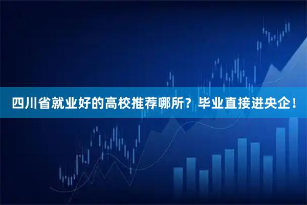 四川省就业好的高校推荐哪所？毕业直接进央企！